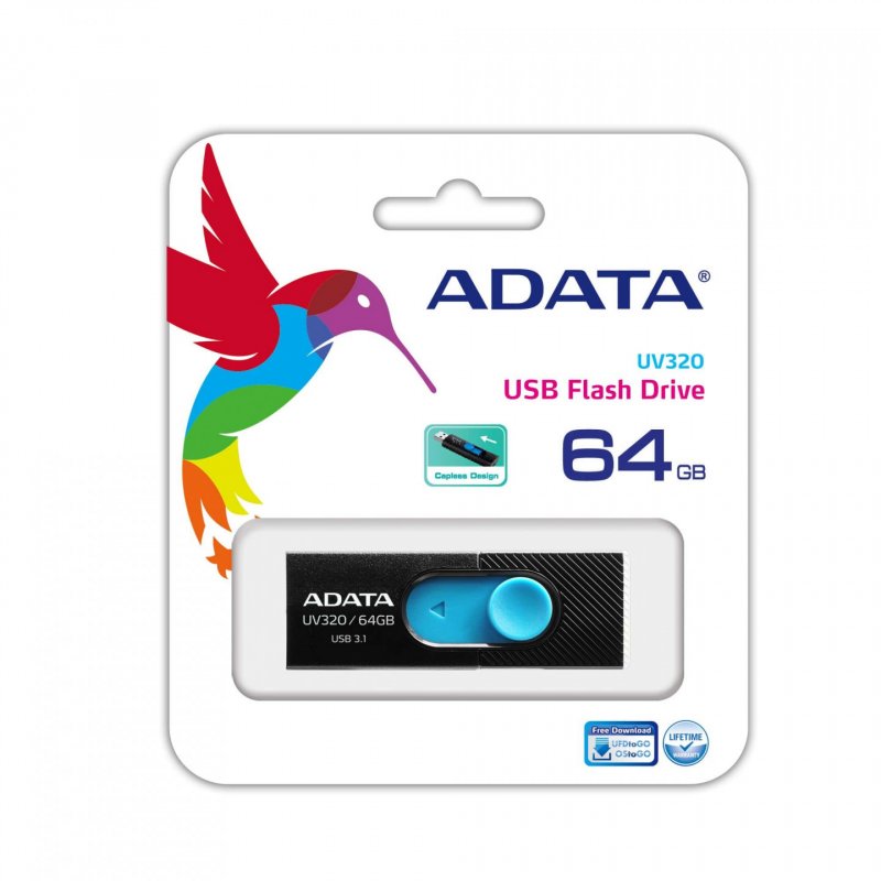 ADATA USB   64GB  UV320    bkbu 3.0 | Interface USB 3.2 Gen 1