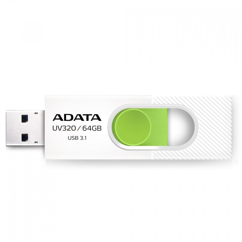 ADATA UV320 lecteur USB flash 64 Go USB Type-A 3.2 Gen 1 (3.1 Gen 1) Vert, Blanc