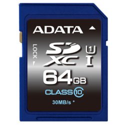 ADATA SDXC 64GB 64 Go UHS Classe 10