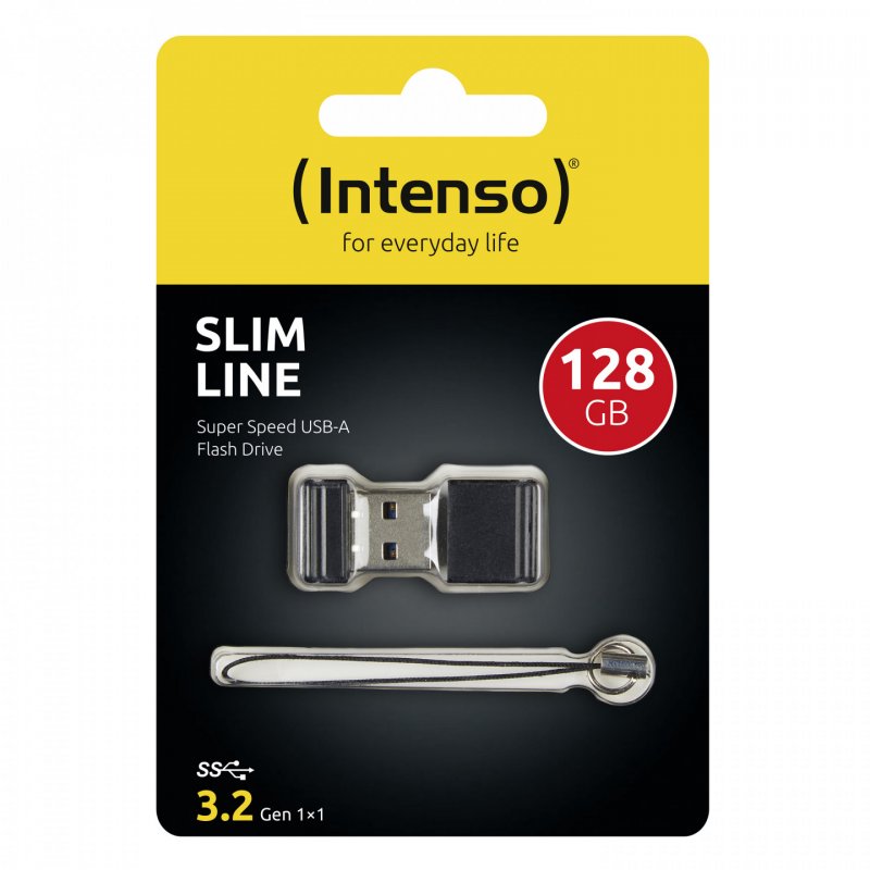 Intenso Slim Line lecteur USB flash 128 Go USB Type-A 3.2 Gen 1 (3.1 Gen 1) Noir
