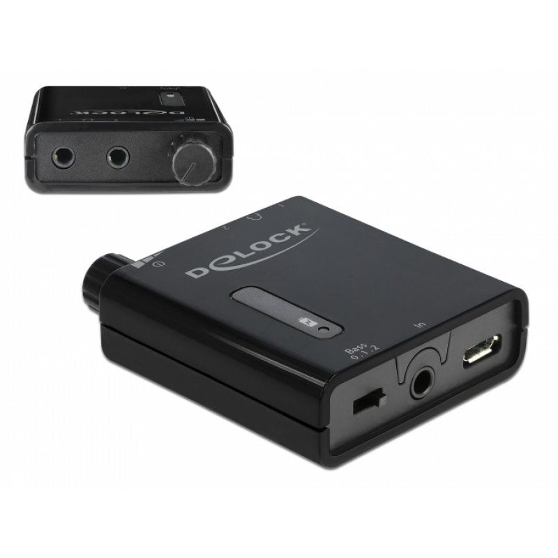 DeLOCK 64056 headphone amplifier Black