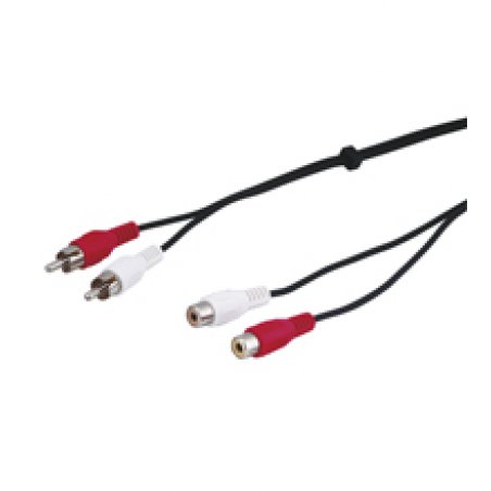 Goobay AVK 125-500 5.0m câble audio 5 m 2 x RCA Noir