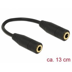 DeLOCK 65896 câble audio 0,13 m 3,5mm Noir