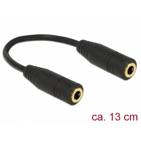DeLOCK 65896 audio cable 0.13 m 3.5mm Black