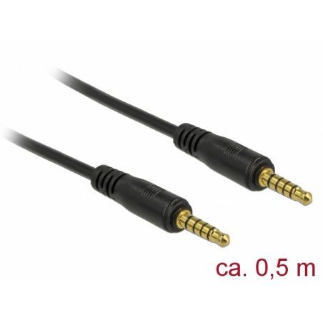 DeLOCK 85695 audio cable 0.5 m 3.5mm Black
