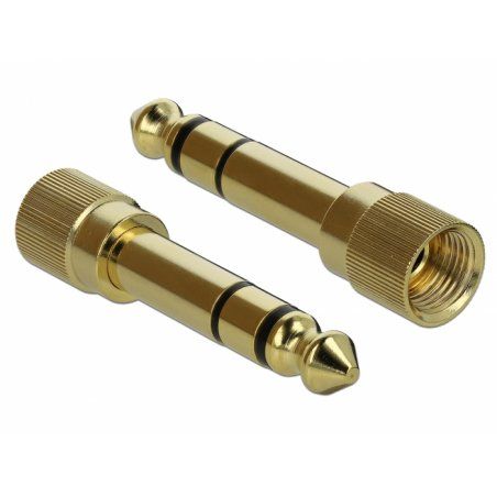 DeLOCK 65983 changeur de genre de câble 6.35mm 3,5mm Or