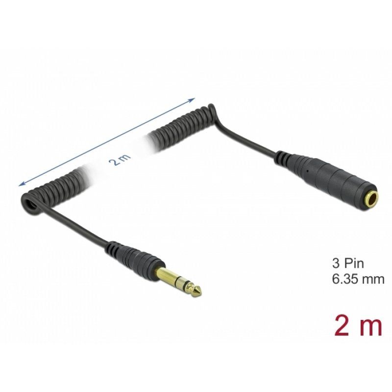 DeLOCK 85938 audio cable 2 m 6.35mm Black