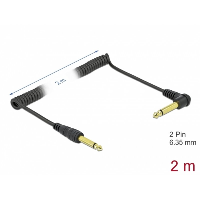 DeLOCK 85939 audio cable 2 m 6.35mm Black
