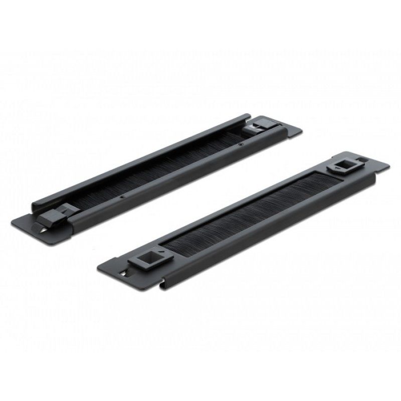 DeLOCK 10" Kabelmana. Bürstenleiste 1HE