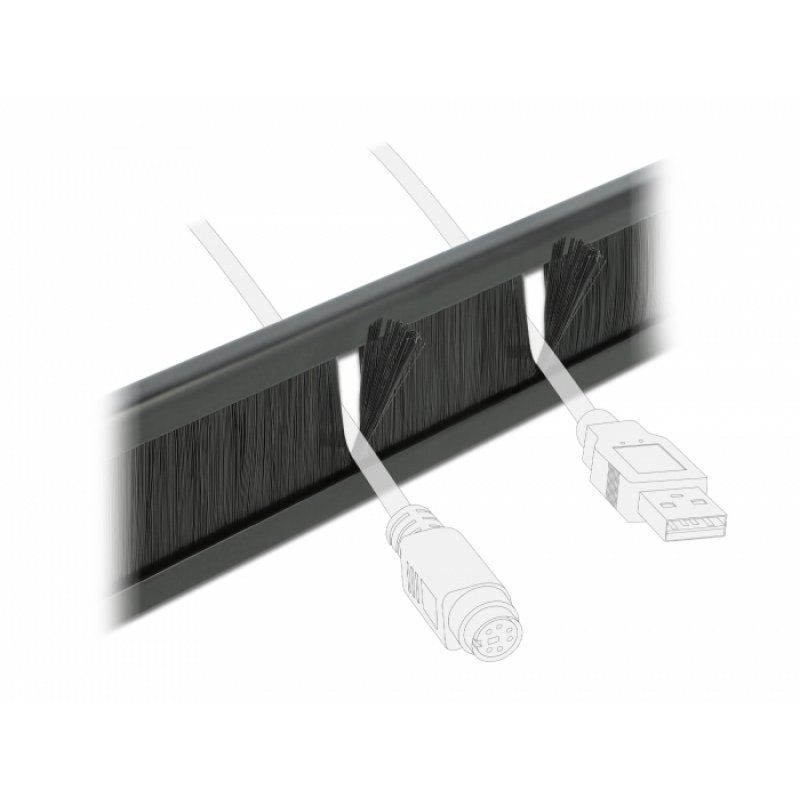 DeLOCK 66345 rack accessory Brush panel