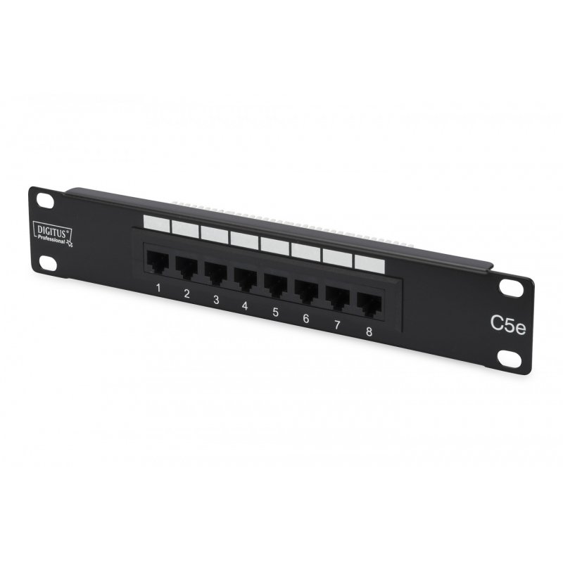 Digitus compatible 10" Patchpanel Cat5e   8port 1HE