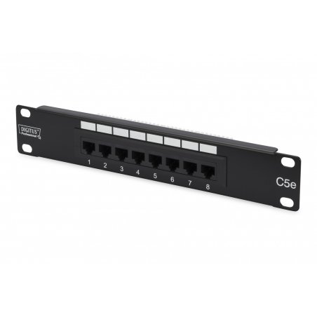 Digitus compatible 10" Patchpanel Cat5e   8port 1HE