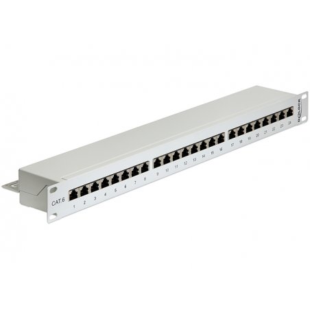 DeLOCK 19" Patchpanel 24Port Cat.6 gy | 43300