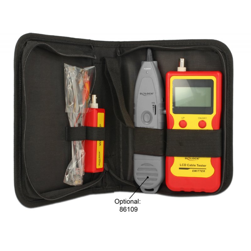 DeLOCK Netzwerk Tester RJ45/RJ12 BNC/USB | mit LCD Delock compatible