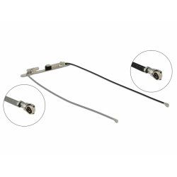 DeLOCK WLAN Doppelantenne 2 x MHF 4L St | mit Kippgelenk schwarz