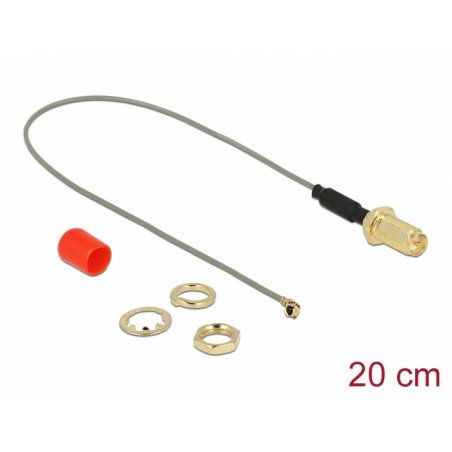 DeLOCK 89831 câble coaxial 0,2 m RP-SMA Gris