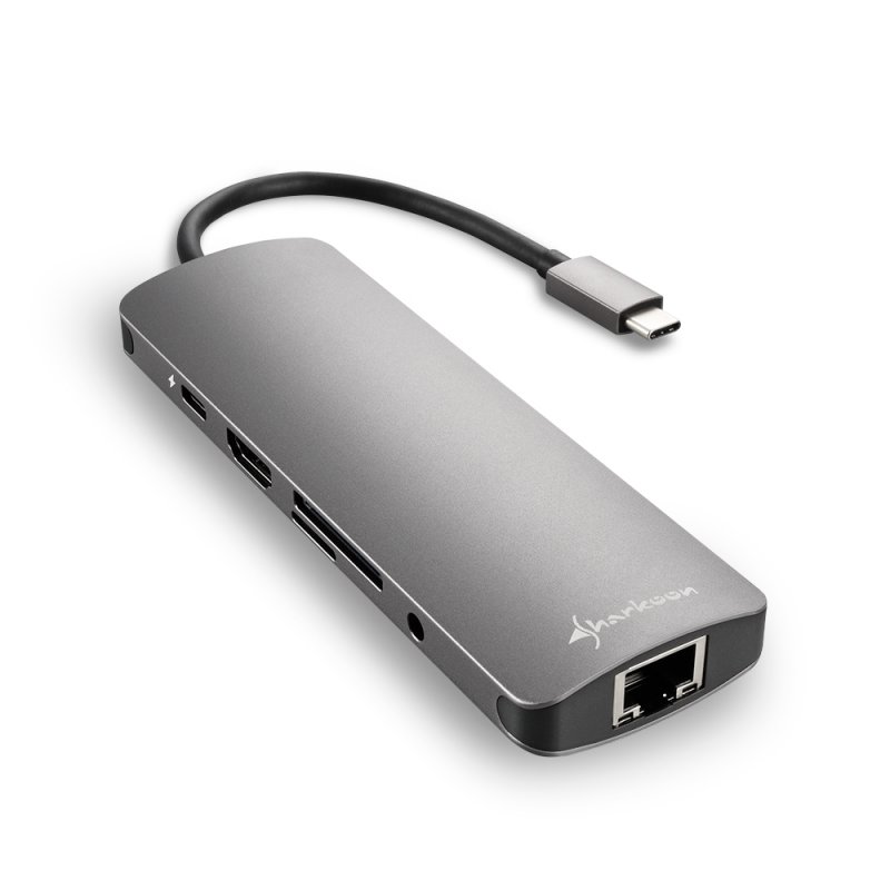 Shark USB 3.0 Type C Combo Adapter grey