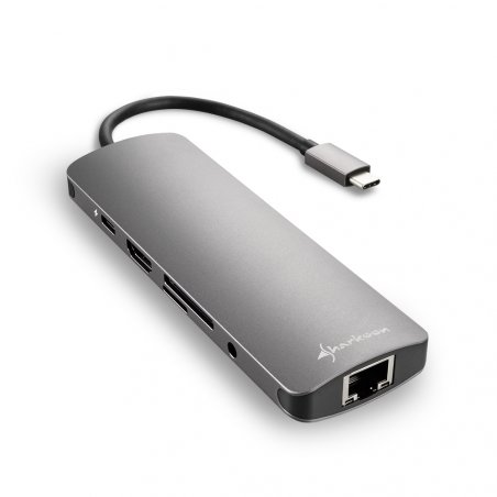 Shark USB 3.0 Type C Combo Adapter grey