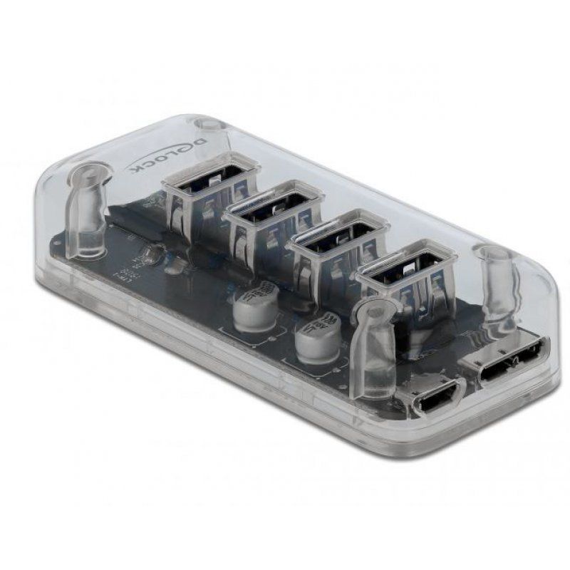 DeLOCK 64087 hub & concentrateur USB 3.2 Gen 1 (3.1 Gen 1) Micro-B 5000 Mbit/s Transparent