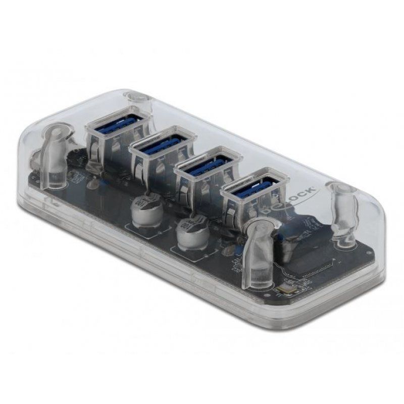 DeLOCK 64087 interface hub USB 3.2 Gen 1 (3.1 Gen 1) Micro-B 5000 Mbit/s Transparent