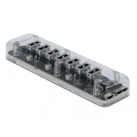 DeLOCK 64088 hub & concentrateur USB 3.2 Gen 1 (3.1 Gen 1) Micro-B 5000 Mbit/s Transparent