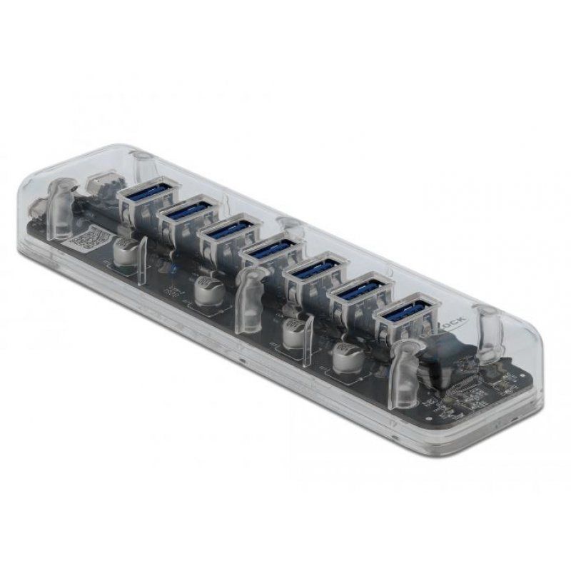 DeLOCK 64088 hub & concentrateur USB 3.2 Gen 1 (3.1 Gen 1) Micro-B 5000 Mbit/s Transparent