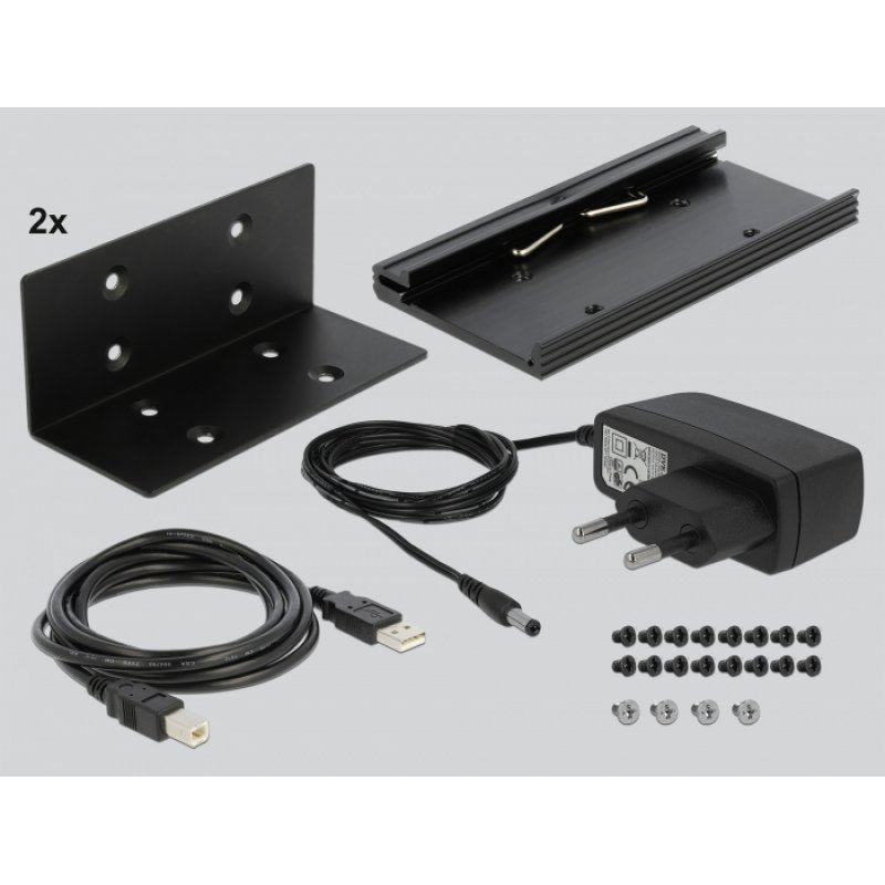 Delock compatible Hub USB 2-B Bu12xRS-232 St | 64070 // Überspan.sschutz erweitert.