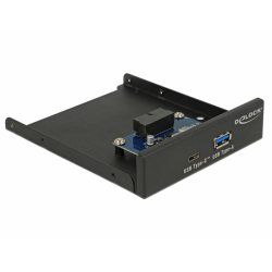 DeLOCK 63962 drive bay panel 8.89 cm (3.5") I/O ports panel Black