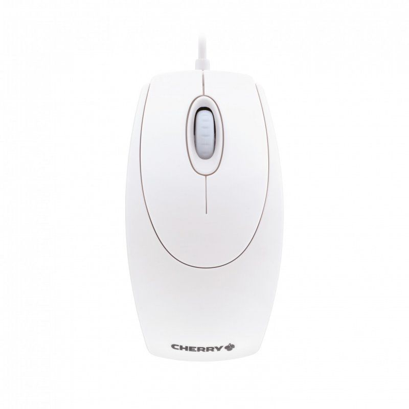 CHERRY WHEELMOUSE OPTICAL Corded Mouse, Pale Grey, PS2/USB