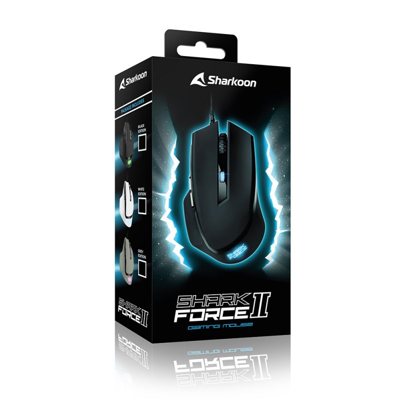 Sharkoon SHARK Force II souris Droitier USB Type-A Optique 4200 DPI