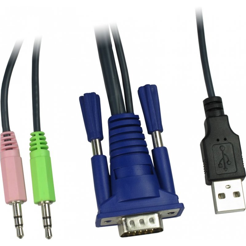 Inter-Tech compatible IPC KVM Switch AS-41UA VGA