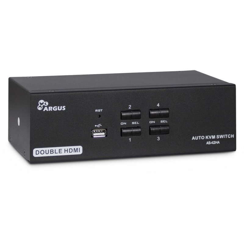 Inter-Tech AS-42HA HDMI commutateur écran, clavier et souris Noir