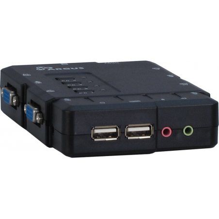 Inter-Tech KVM-CS-41UA commutateur écran, clavier et souris Noir