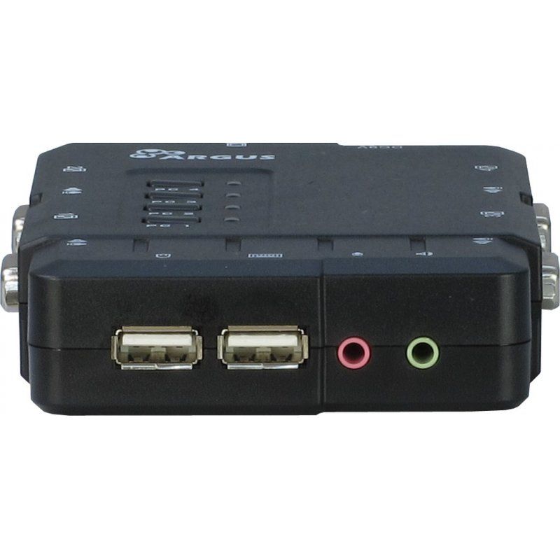 Inter-Tech KVM-CS-41UA commutateur écran, clavier et souris Noir