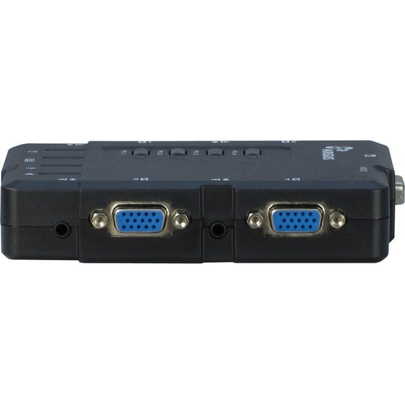 Inter-Tech KVM-CS-41UA commutateur écran, clavier et souris Noir