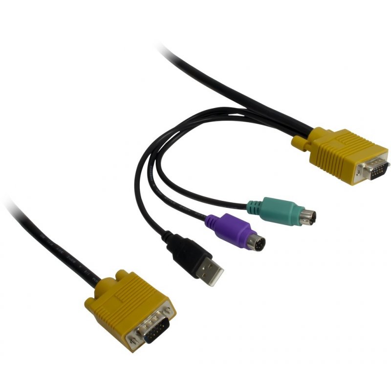 Inter-Tech KVM-1708 support d'ordinateurs 43,2 cm (17") 1280 x 1024 pixels Acier Noir