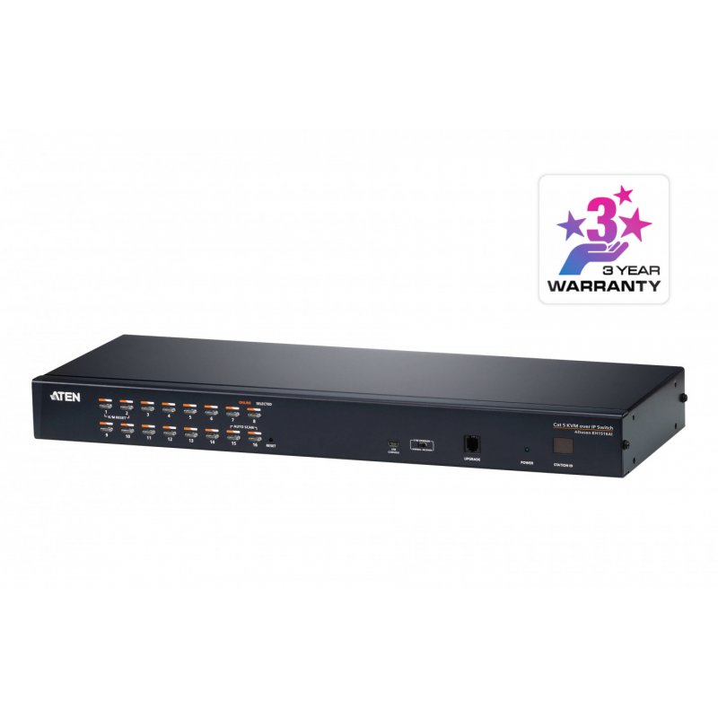 ATEN Commutateur KVM 16 ports Multi-Interface Cat 5 sur IP accès de partage 1 local/distant