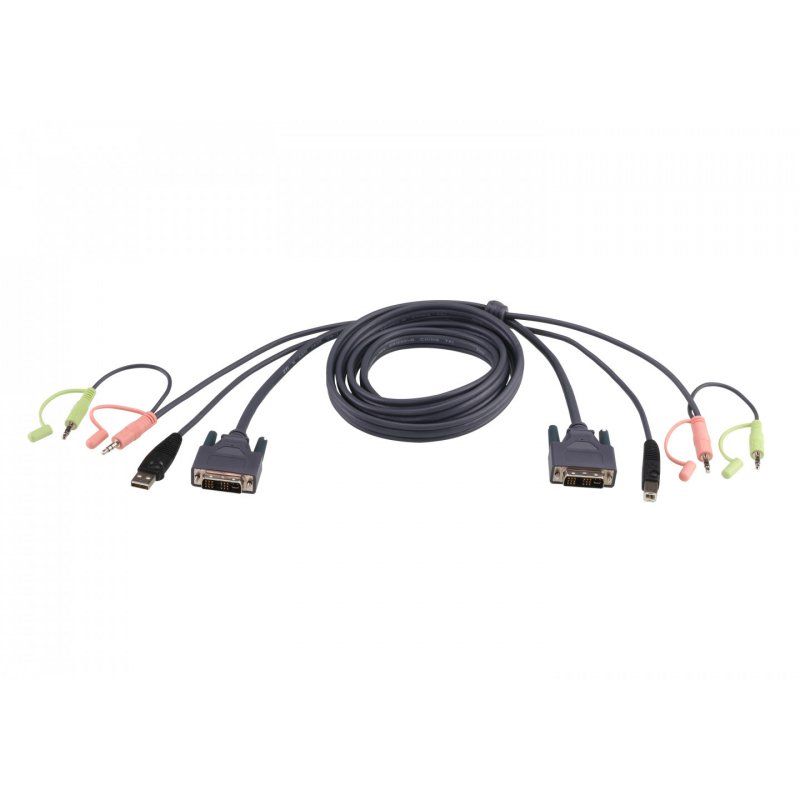 ATEN Câble KVM DVI-I USB Single Link 3m