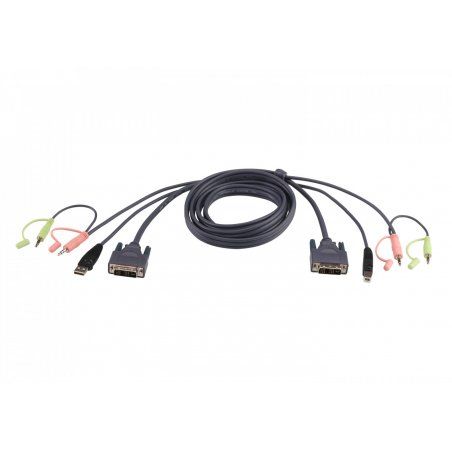 ATEN Câble KVM DVI-I USB Single Link 3m