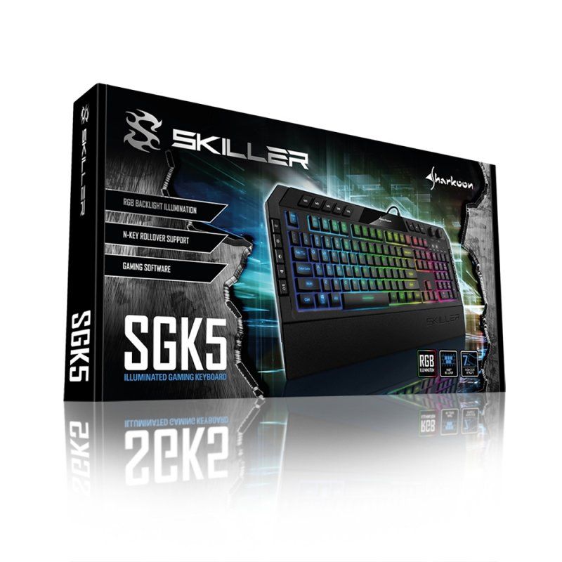 STOCKICX62 - Sharkoon Skiller SGK5 clavier USB QWERTZ Allemand Noir