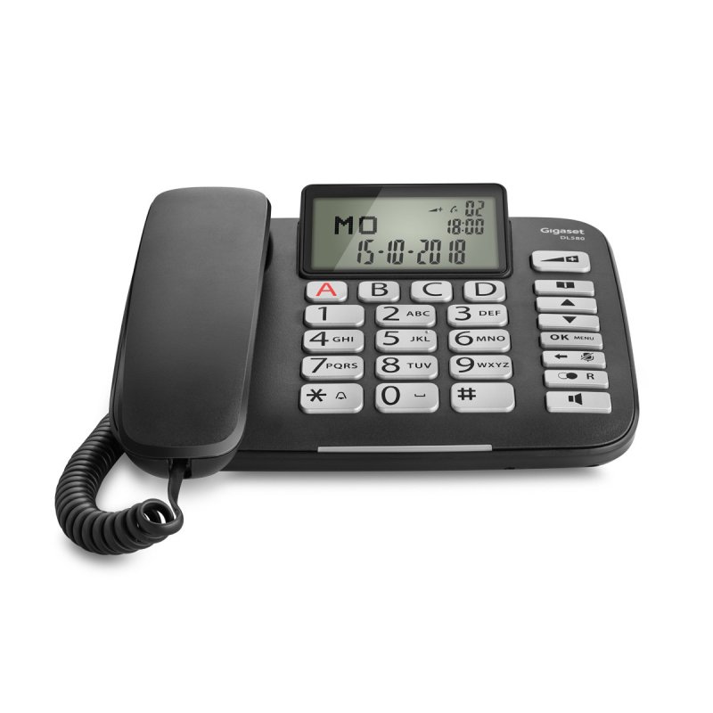 Gigaset DL580 Analog telephone Caller ID Black