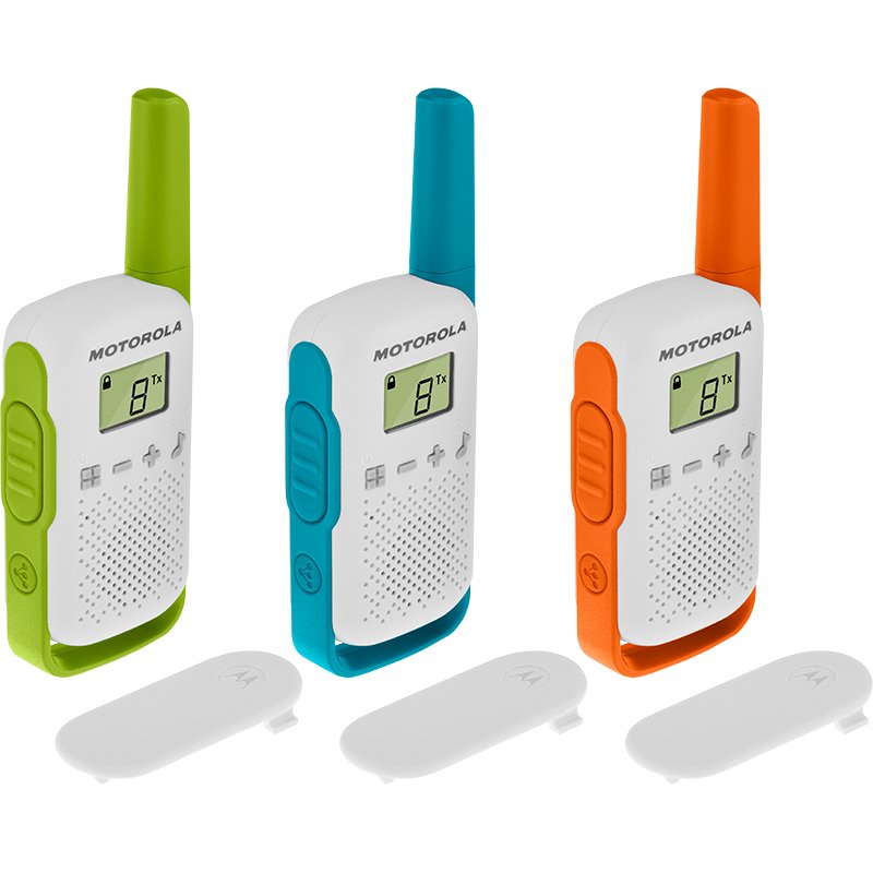Motorola T42 radio bidirectionnelle 16 canaux Bleu, Vert, Orange, Blanc
