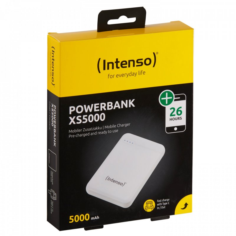 Intenso 7313522 banque d'alimentation électrique Lithium Polymère (LiPo) 5000 mAh Blanc