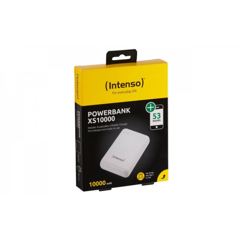 Intenso XS10000 Lithium Polymère (LiPo) 10000 mAh Blanc
