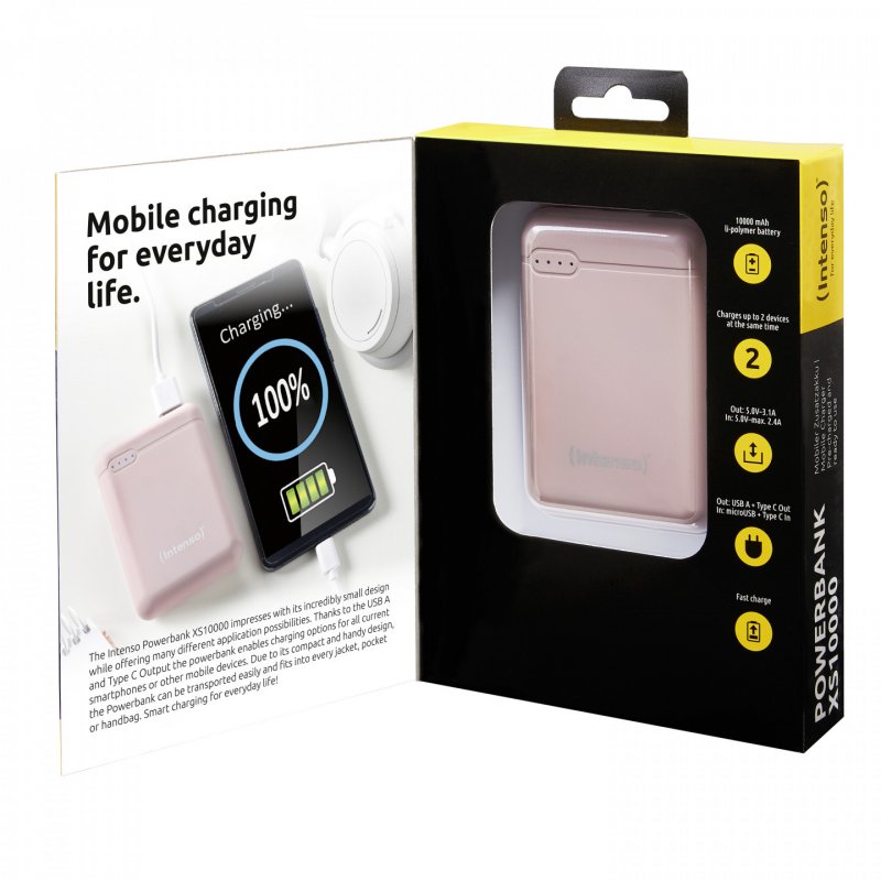 Intenso compatible Powerbank XS10000   rs | 10000 mAh, rose