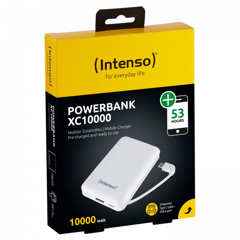 Intenso compatible Powerbank XC10000   wh | 10000 mAh, white