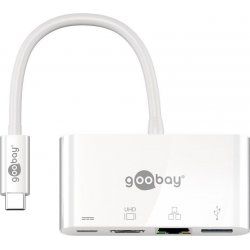 Goobay 62105 station d'accueil Avec fil USB 3.2 Gen 1 (3.1 Gen 1) Type-C Blanc