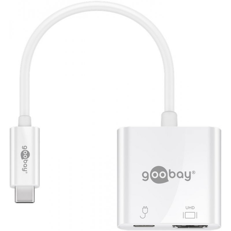 Goobay 62110 station d'accueil Avec fil USB 3.2 Gen 1 (3.1 Gen 1) Type-C Blanc