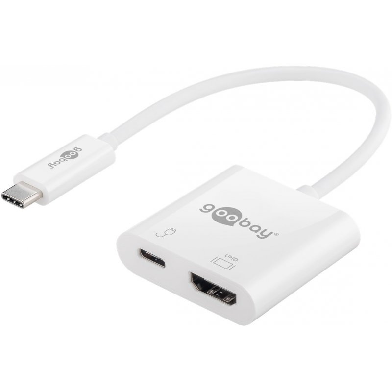 Goobay 62110 station d'accueil Avec fil USB 3.2 Gen 1 (3.1 Gen 1) Type-C Blanc