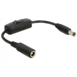 DeLOCK 0.2m, 2x DC 5.5x2.5mm Black